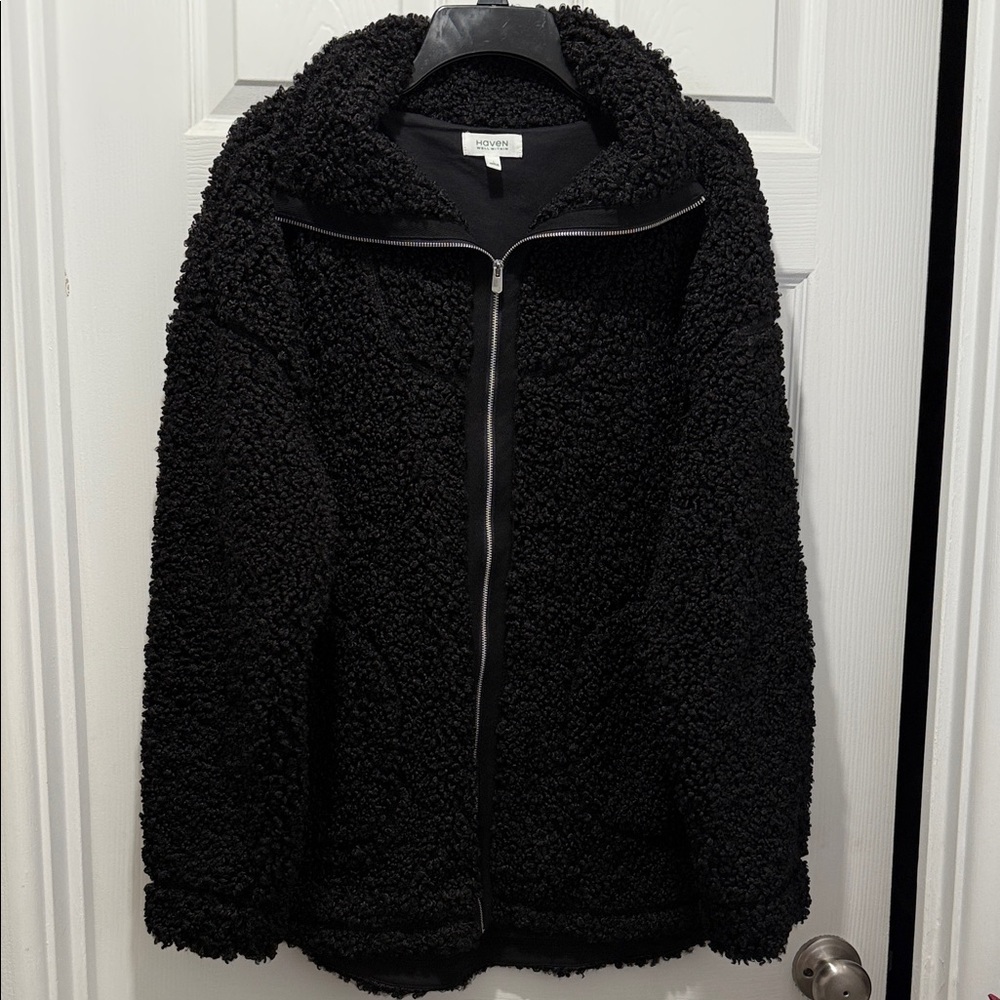Haven Well Within Black Gnarled Cotton Coat